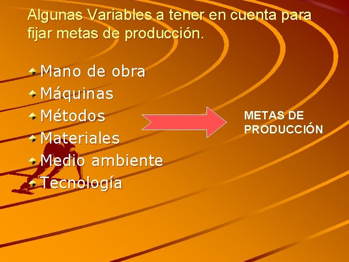 Algunas Variables a tener en cuenta para fijar metas de producción. Mano de obra