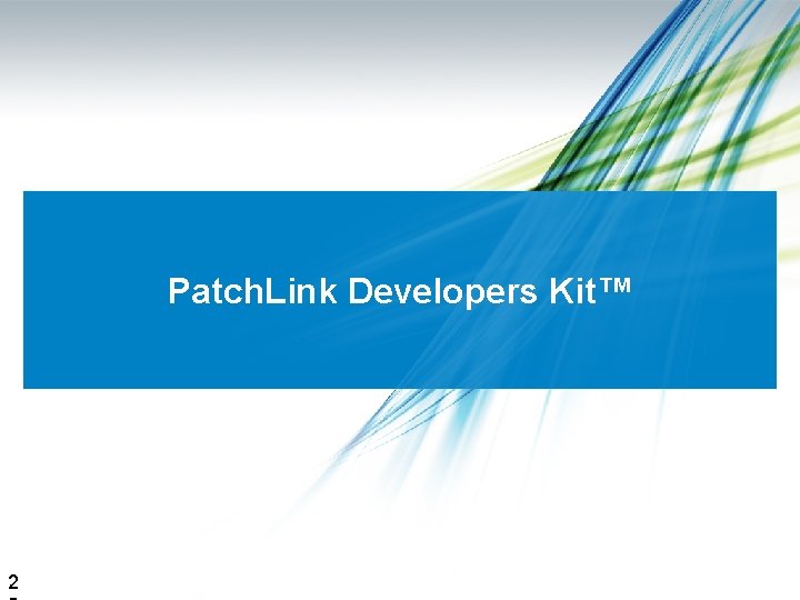 Patch. Link Developers Kit™ 2 