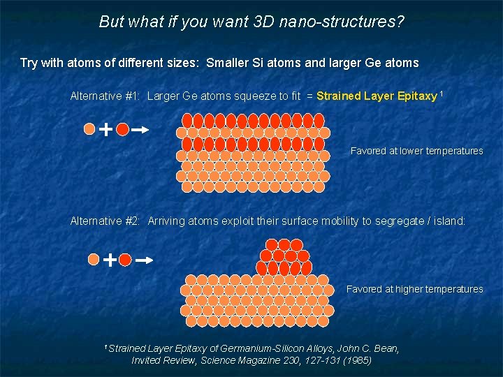 But what if you want 3 D nano-structures? Try with atoms of different sizes: