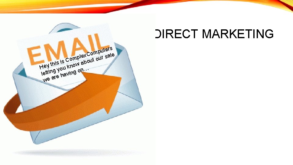 DIRECT MARKETING uters p m x. Co r sale e l p om t