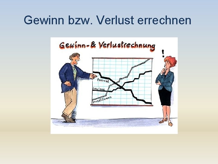 Gewinn bzw. Verlust errechnen 