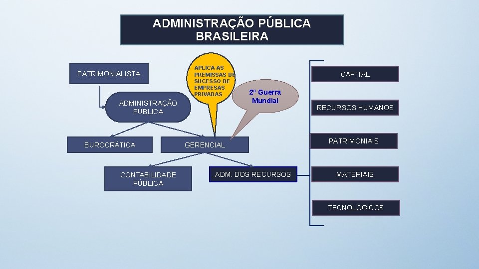 ADMINISTRAÇÃO PÚBLICA BRASILEIRA PATRIMONIALISTA APLICA AS PREMISSAS DE SUCESSO DE EMPRESAS PRIVADAS ADMINISTRAÇÃO PÚBLICA