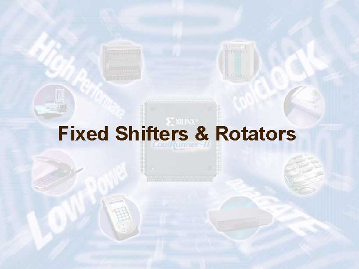Fixed Shifters & Rotators ECE 448 – FPGA and ASIC Design with VHDL 15