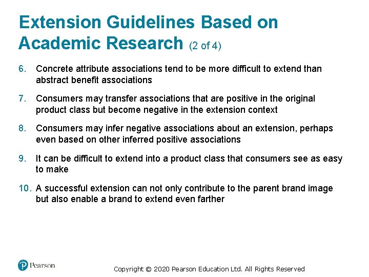 Extension Guidelines Based on Academic Research (2 of 4) 6. Concrete attribute associations tend