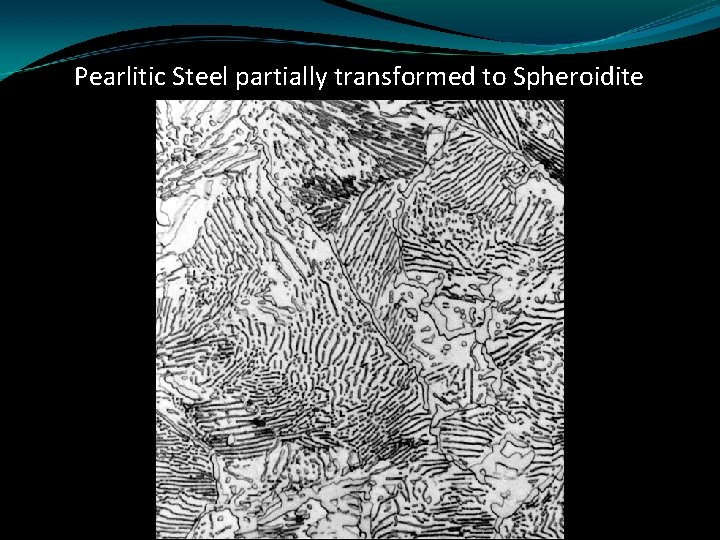 Pearlitic Steel partially transformed to Spheroidite 