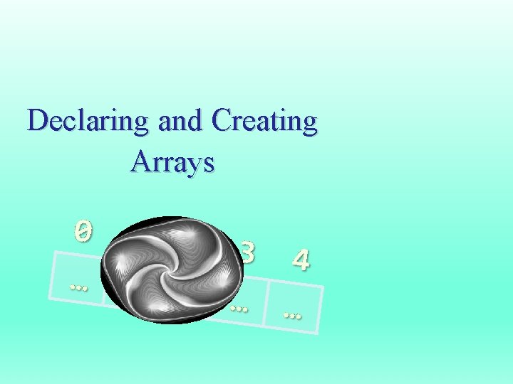 Declaring and Creating Arrays 
