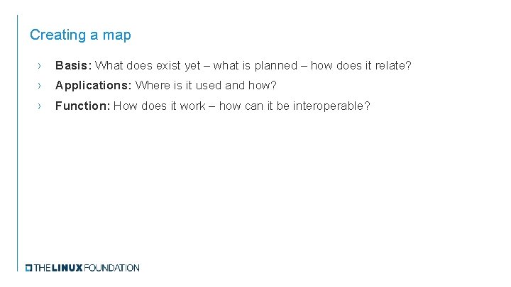 Creating a map › Basis: What does exist yet – what is planned –