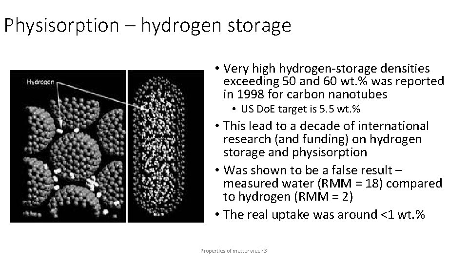 Physisorption – hydrogen storage • Very high hydrogen-storage densities exceeding 50 and 60 wt.