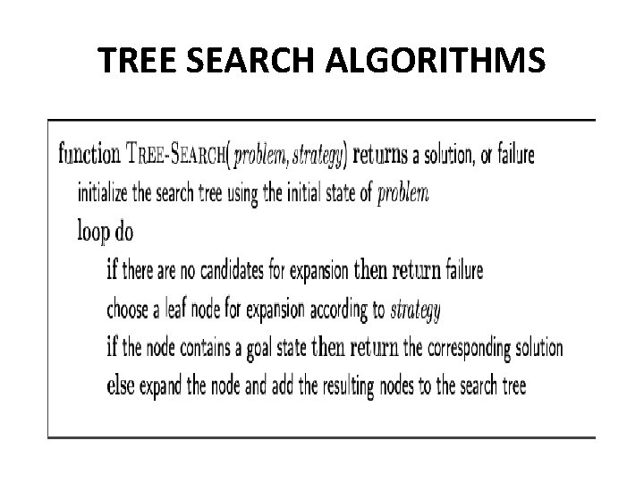 TREE SEARCH ALGORITHMS 