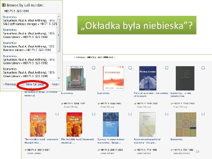 „Okładka była niebieska”? 19 