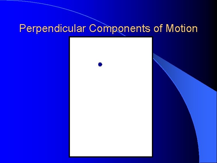 Perpendicular Components of Motion 