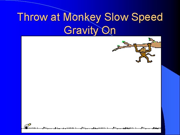 Throw at Monkey Slow Speed Gravity On 