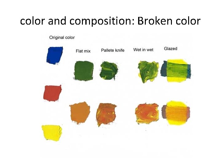 color and composition: Broken color 