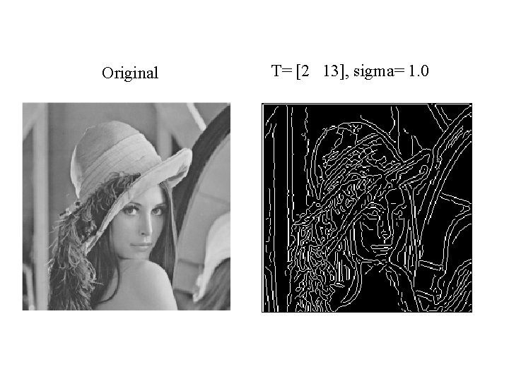 Original T= [2 13], sigma= 1. 0 