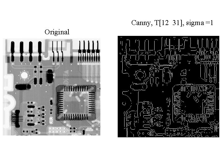 Canny, T[12 31], sigma =1 Original 