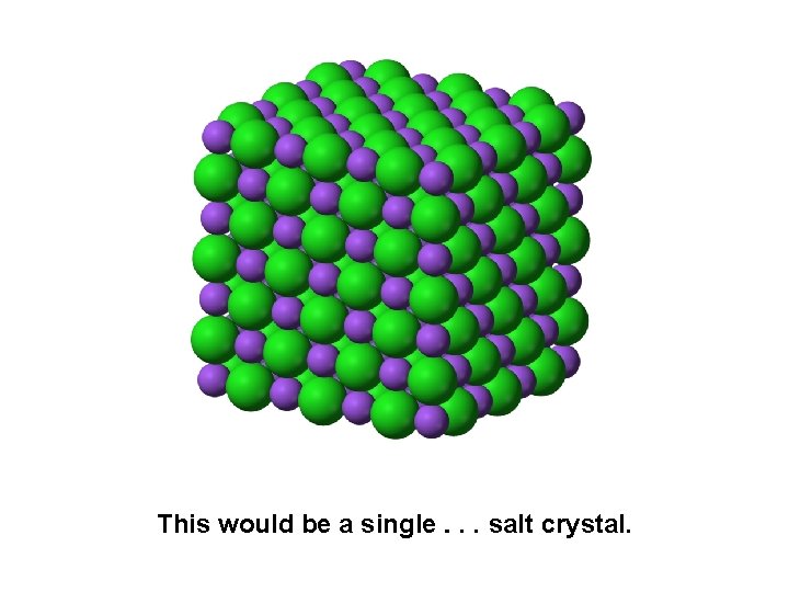 This would be a single. . . salt crystal. 