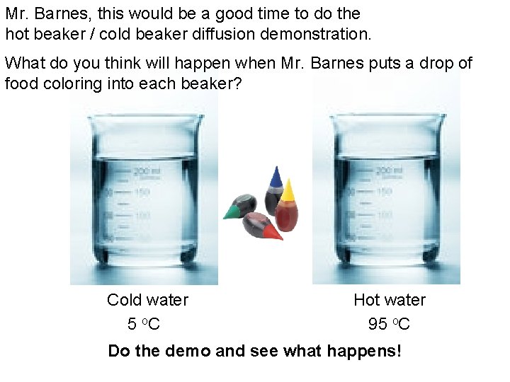 Mr. Barnes, this would be a good time to do the hot beaker /