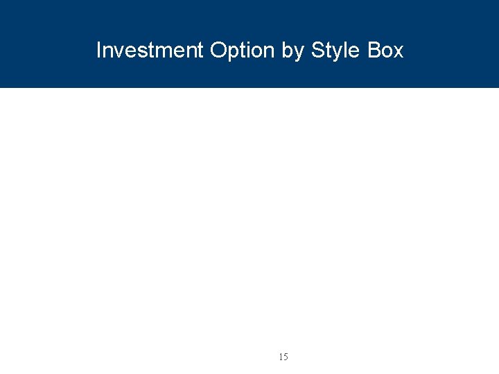 Investment Option by Style Box 15 