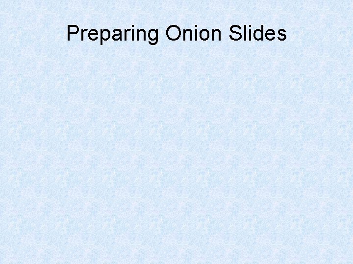 Preparing Onion Slides 