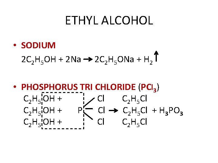 ETHYL ALCOHOL • SODIUM 2 C 2 H 5 OH + 2 Na 2