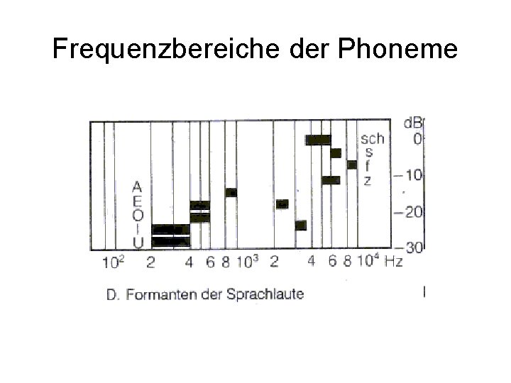 Frequenzbereiche der Phoneme 