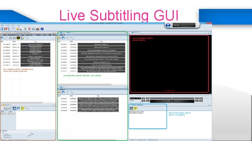 Live Subtitling GUI 