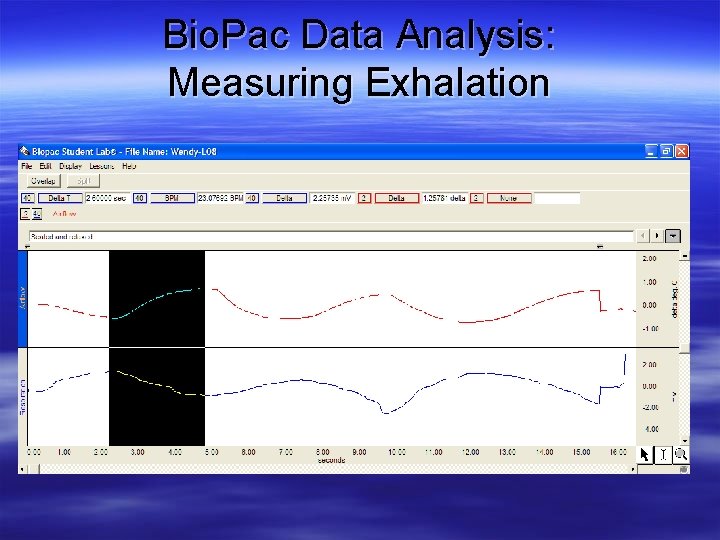 Bio. Pac Data Analysis: Measuring Exhalation 