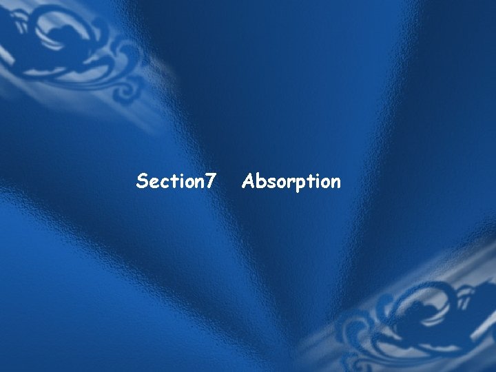 Section 7 Absorption Section 7 Absorption
