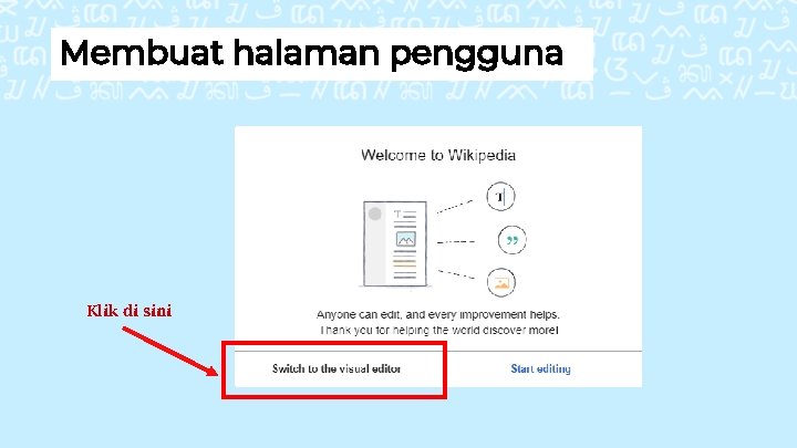 Membuat halaman pengguna Klik di sini 