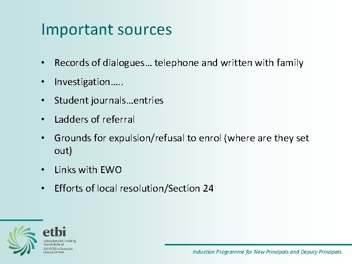 Important sources • Records of dialogues… telephone and written with family • Investigation…. .