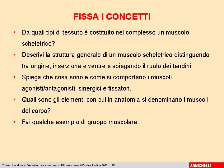 FISSA I CONCETTI • Da quali tipi di tessuto è costituito nel complesso un