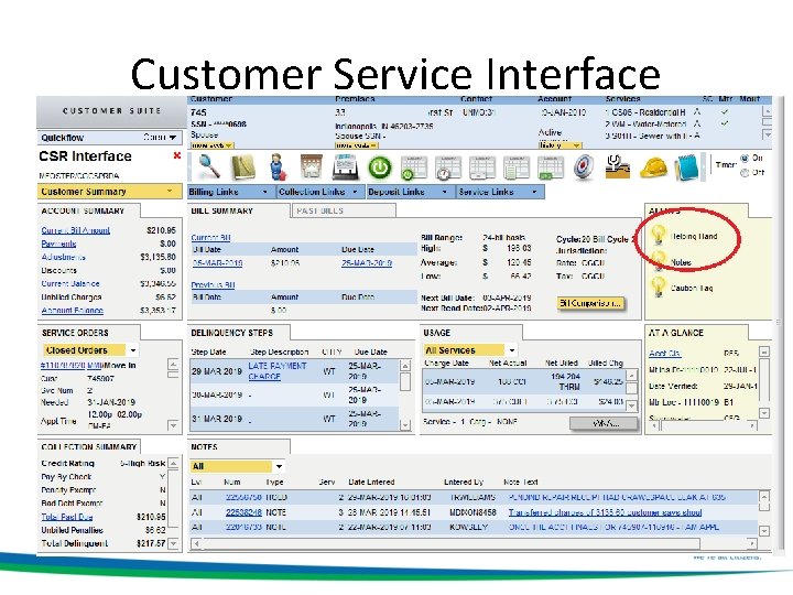 Customer Service Interface 