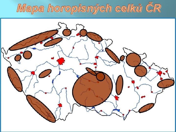 Mapa horopisných celků ČR 