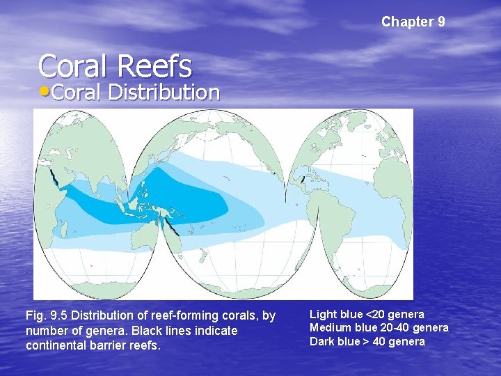 Chapter 9 Coral Reefs • Coral Distribution Fig. 9. 5 Distribution of reef-forming corals,