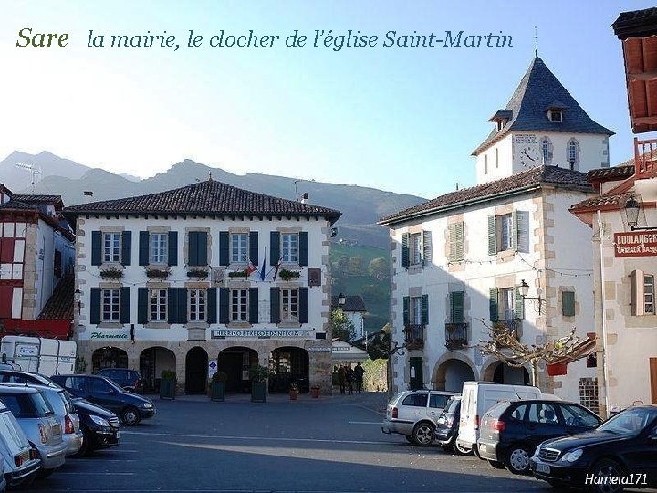 Sare la mairie, le clocher de l’église Saint-Martin 