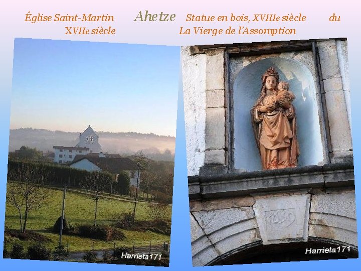 Église Saint-Martin XVIIe siècle Ahetze Statue en bois, XVIIIe siècle La Vierge de l’Assomption