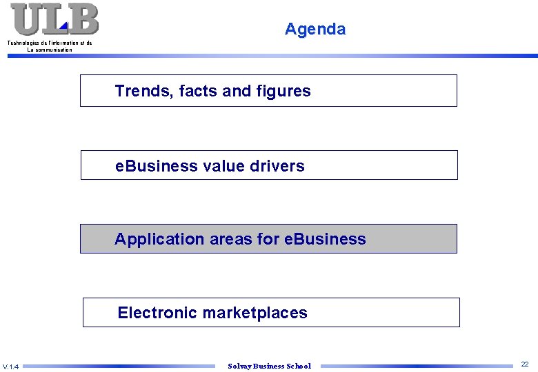 Agenda Technologies de l’information et de La communication Trends, facts and figures e. Business