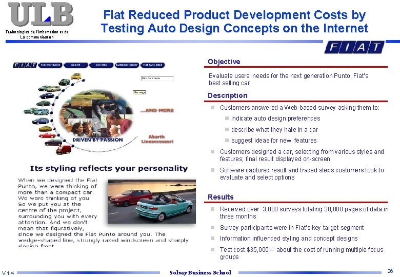 Technologies de l’information et de La communication Fiat Reduced Product Development Costs by Testing