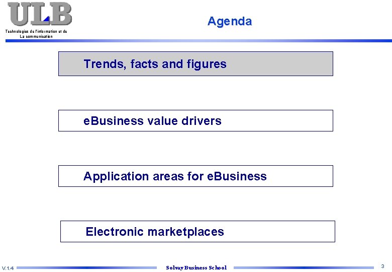 Agenda Technologies de l’information et de La communication Trends, facts and figures e. Business
