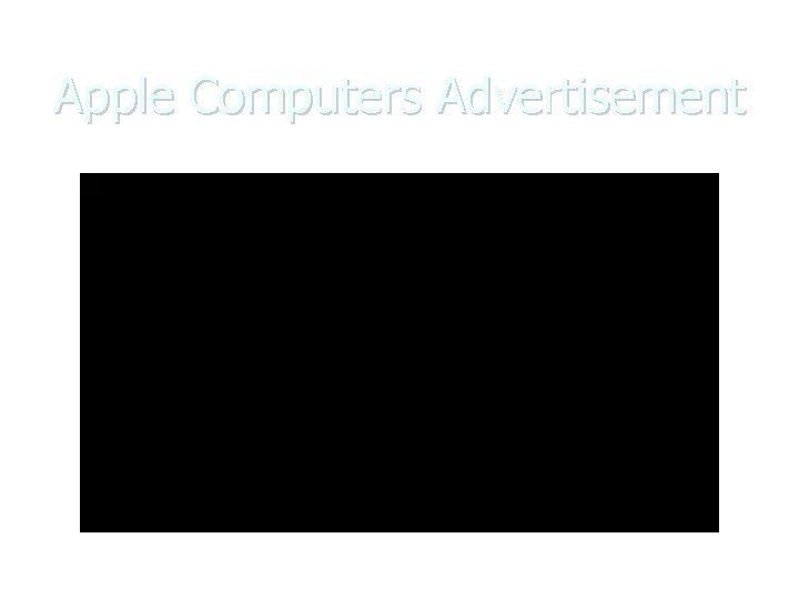 Apple Computers Advertisement 