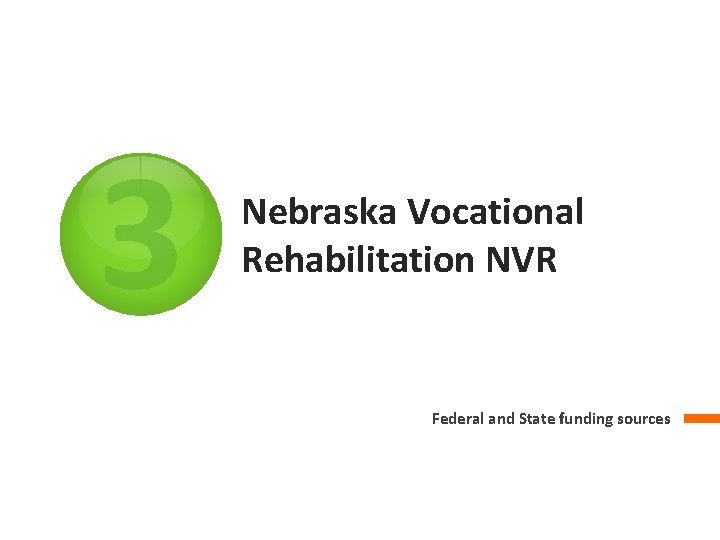 3 Nebraska Vocational Rehabilitation NVR Federal and State funding sources 