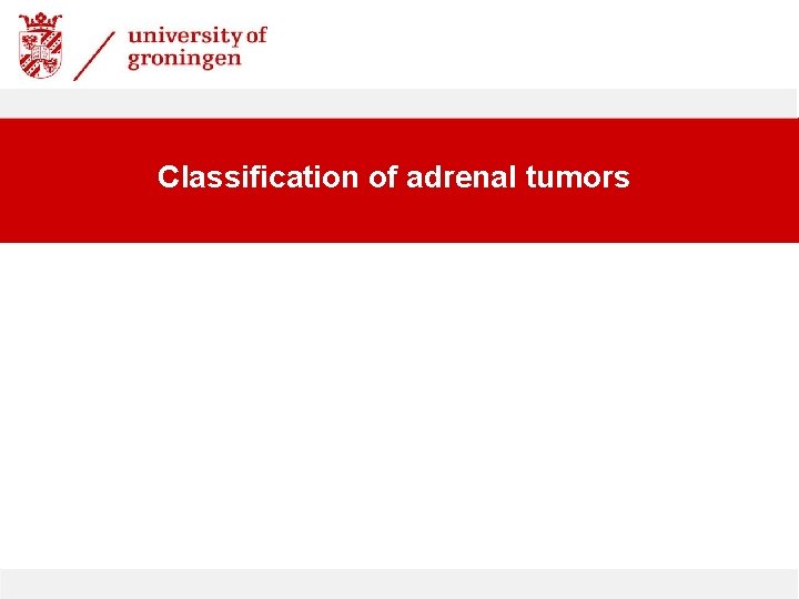 Classification of adrenal tumors 