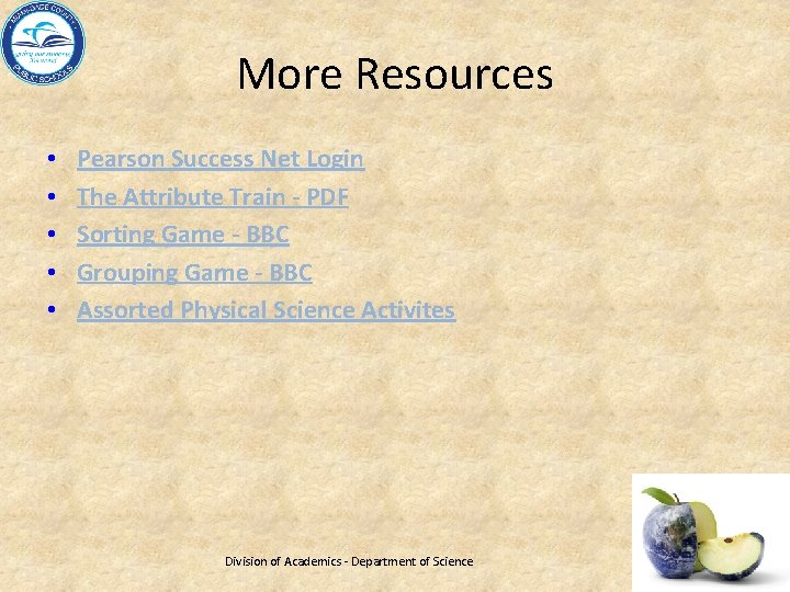 More Resources • • • Pearson Success Net Login The Attribute Train - PDF