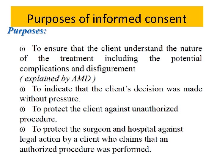 Purposes of informed consent 49 