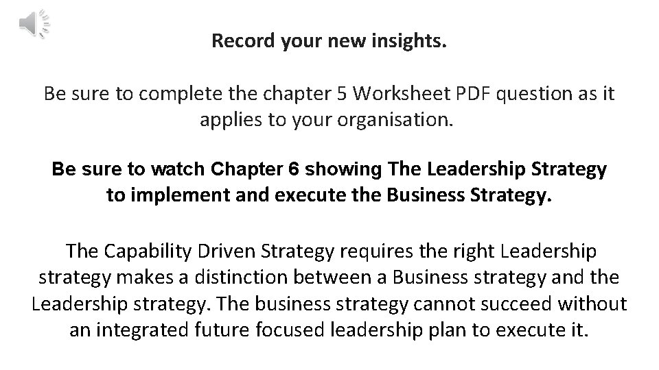 Record your new insights. Be sure to complete the chapter 5 Worksheet PDF question