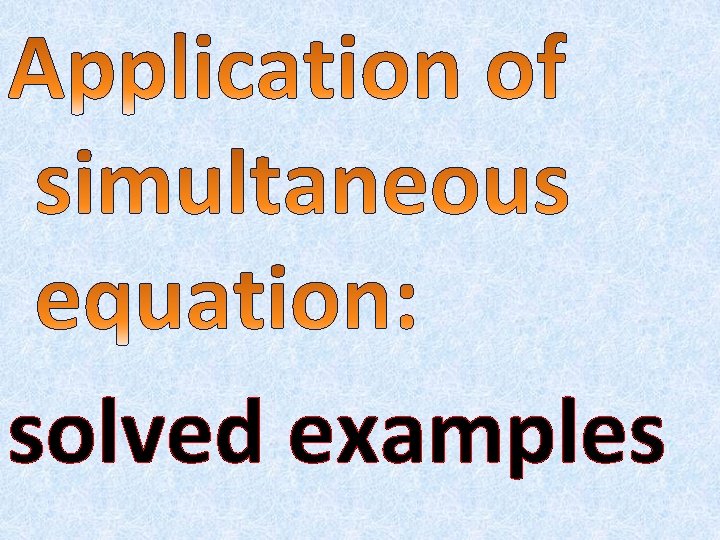 solved examples solved examples
