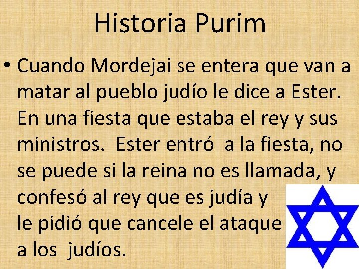Historia Purim • Cuando Mordejai se entera que van a matar al pueblo judío