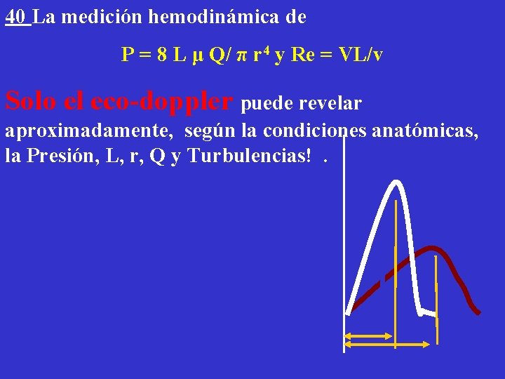 40 La medición hemodinámica de P = 8 L μ Q/ π r 4
