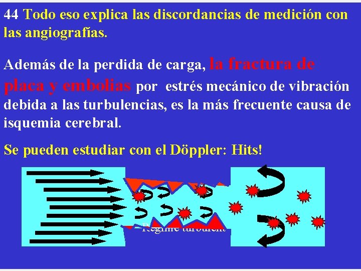 44 Todo eso explica las discordancias de medición con las angiografías. Además de la