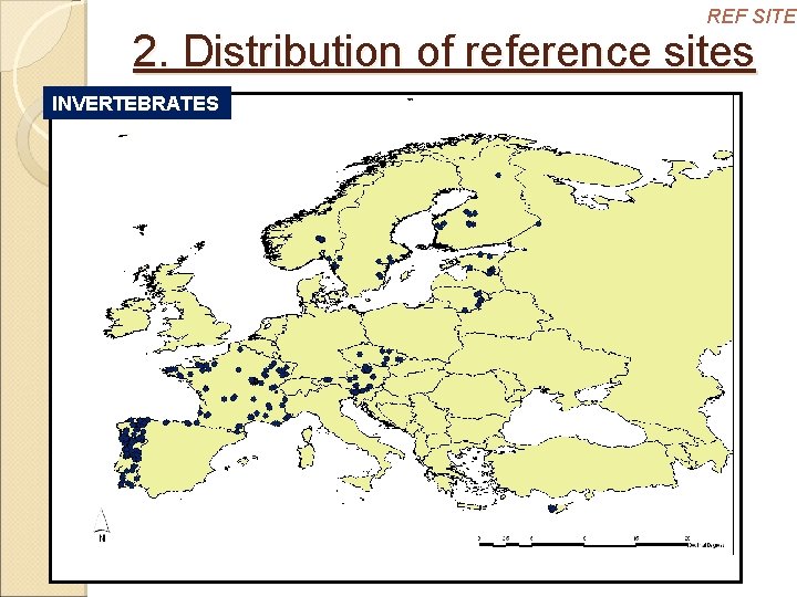 REF SITES 2. Distribution of reference sites INVERTEBRATES 